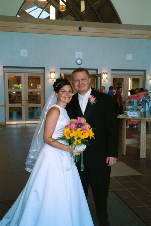 my oldest daughter, Laura and her husband Clint in 2003