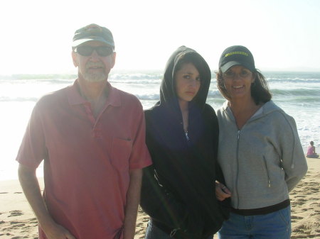 At the beach - Husband, Daughter (14 yr) and Me..