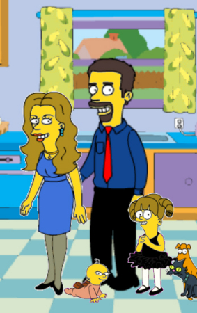 Hatton family Simpsonized