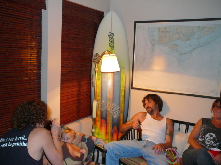 House party and new surfboard
