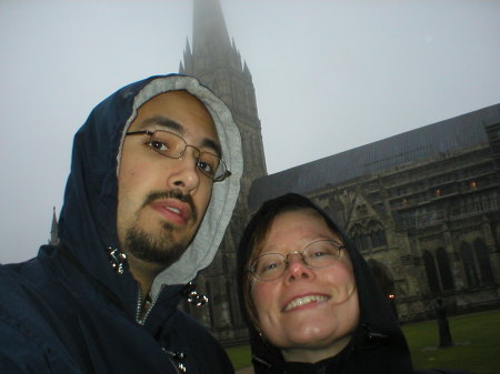 self portrait at Salisbury Cathedral