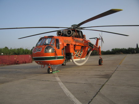 Flying the Crane on fires in Greece.