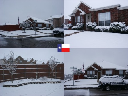 Harris Home - Snow in Texas, February 2005