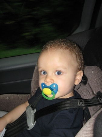 my very blonde afro, blue eyed son nicolas, and if one more persona asks me if he has the same dad.....foul!