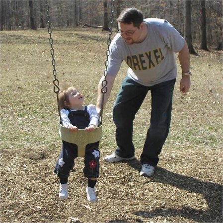 Swingin with daddy