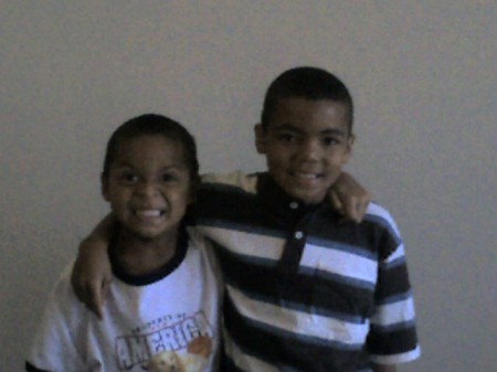 Noah and Dante on first day of school 2007