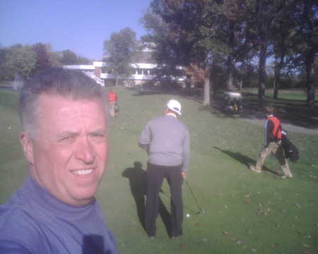 Playing golf in the fall