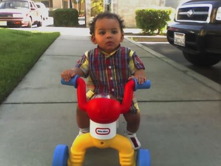 He's On his Big Boy Bike..