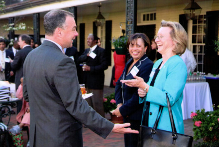 Acting chummy with Gov. Kaine