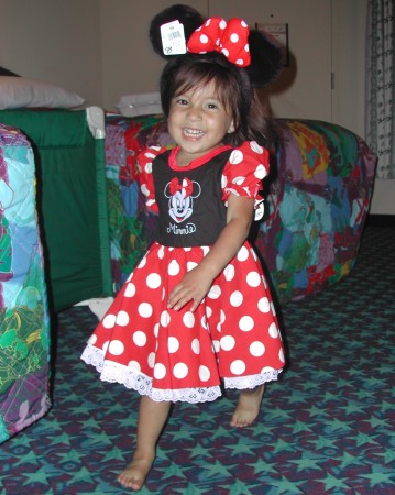 Emma as Minnie Mouse