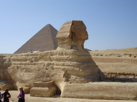 Giza - Sphinx and Pyramid of Khafre
