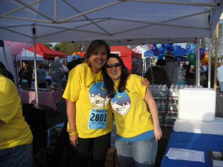 At the Human Race with my friend Andrea
