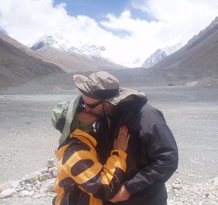 My husband and I at Mt. Everest