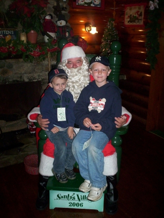 AJ & Patrick with Santa