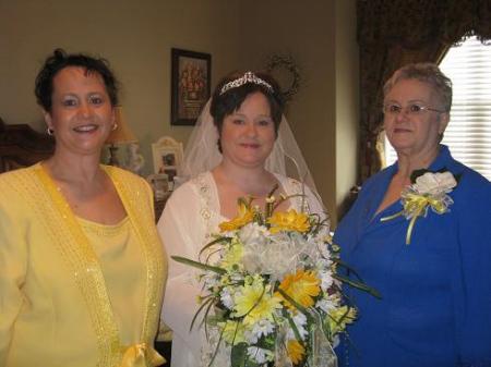 me, denise and mom for my wedding