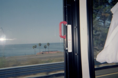 The ocean view from the bus