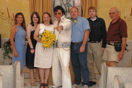 Got married by Elvis in LV on 25th Anniversary