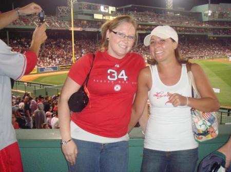 me and sarah at sox game