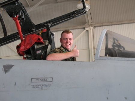 My son Steven (playing in a jet with the Air National Guard)