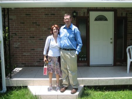 chuck and i on our way to courthouse to get married