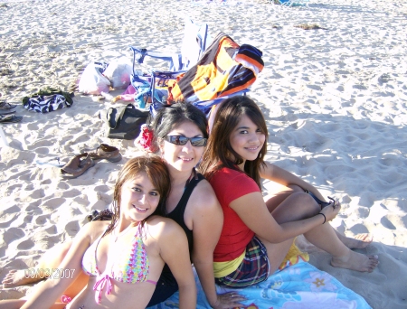 Me and my girls at the beach