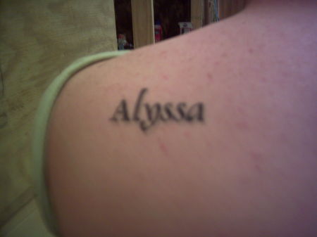 tat of my oldest childs name
