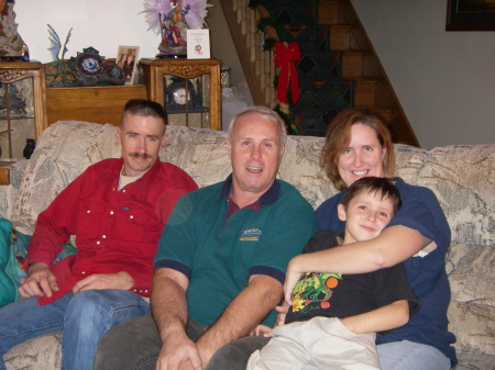Sean, Rick, Chrissy & Jacob, Christmas 2005