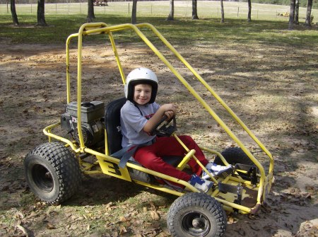 Justin and his Go-Kart