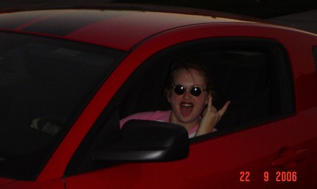 rhonda in her new '05 Mustang