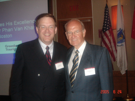 With George McGovern at Boston dinner in 2005