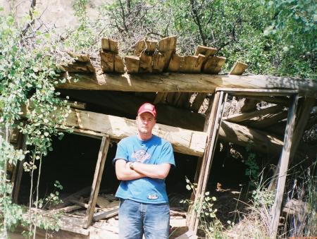 James in front of a Old tunnel