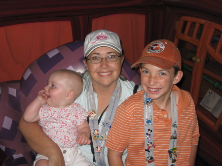 me and my kids at Disneyland Aug 2007