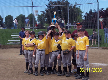 2006 Baseball trophy Josh's team Rocked