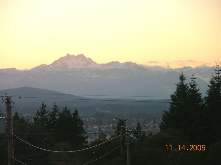 Sunset from our front porch in the Great Northwest