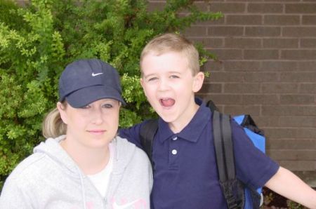 terri and brandon first day of school