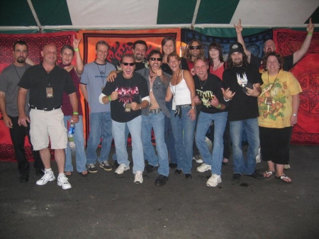 Andrew and I with band, Godsmack before the show 9/06