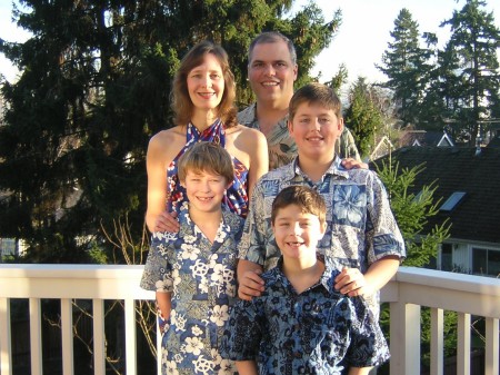 Hughes Family in Hawaiin Shirts