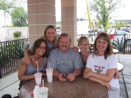 sisters and dad again-me, emily, heather and cheryl (class of 81)