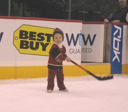 riley on the ice