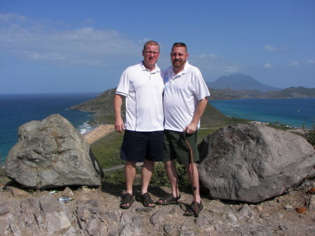 Alan and Mike  Highest point on St. Kitts