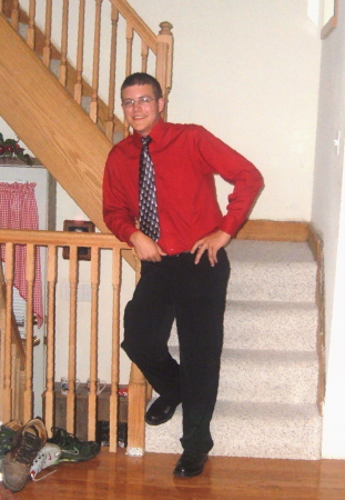 My son Miles before homecoming