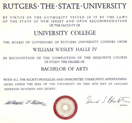 Rutgers Diploma