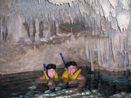 Snorkeling in a cave!