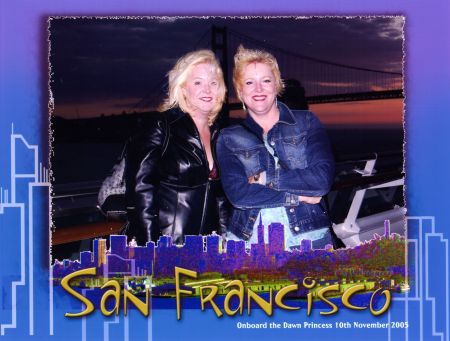 Me and Sis leaving San Fran on cruise to Mexico