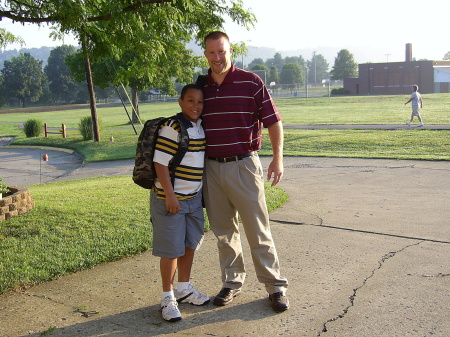 Zach and I are off to school 2007.