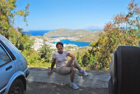 Arlene in Patmos, Greece