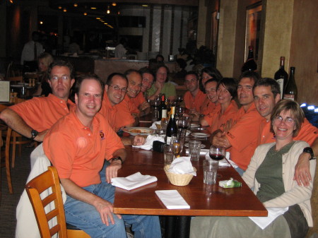 Pre-race dinner at Tiburon, Calif.