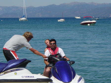 jet skiing in Tahoe