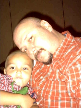 my hubby and grandson