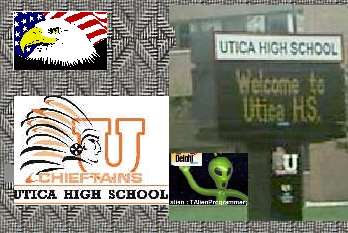 Utica High School sign